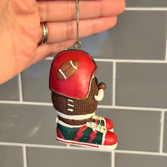 Y2K Vintage Football Christmas Ornaments Sports Helmet Tennis Shoes Mustache Man - Picture 2 of 5